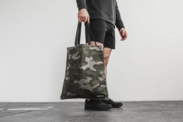 Nobull Waxed Canvas Tote Men's Bags Green Camo | Australia (NW5318)